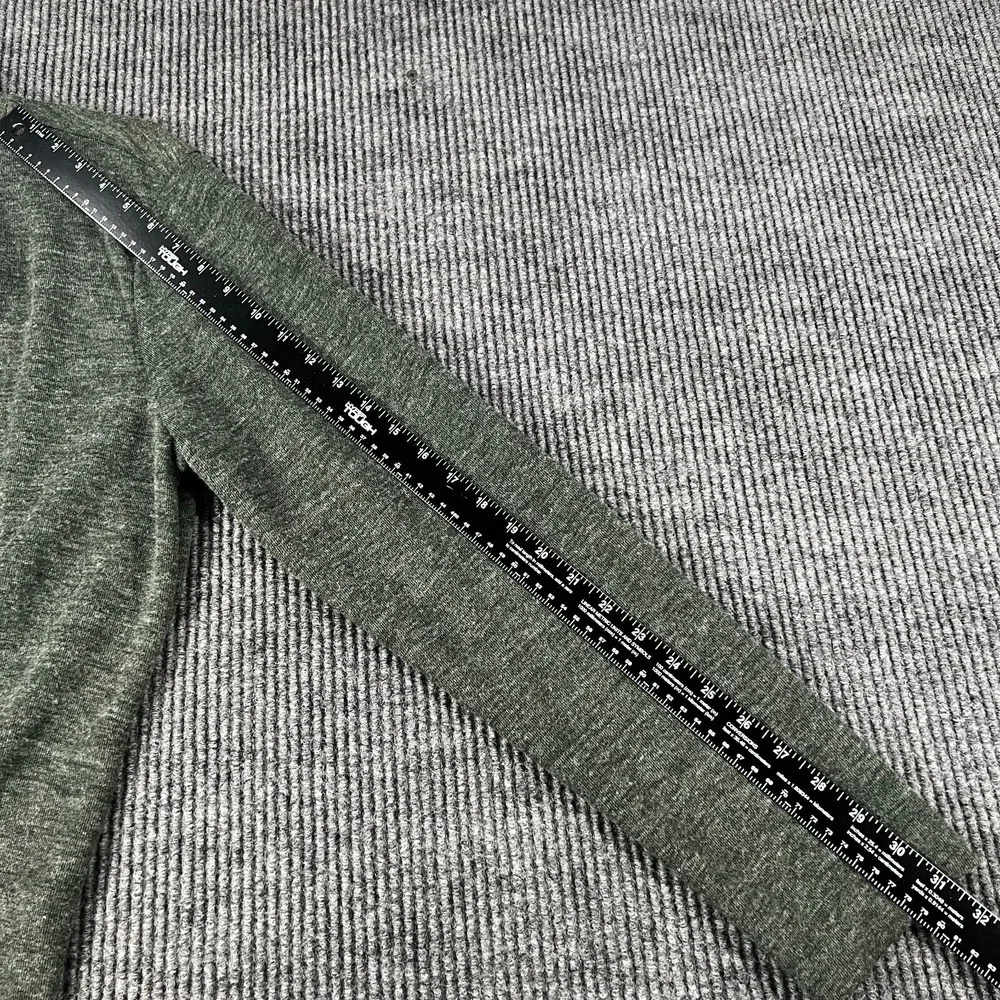 Banana Republic Mens Sweatshirt Medium Green Long Sleeve 1/4 Zip Mock Neck